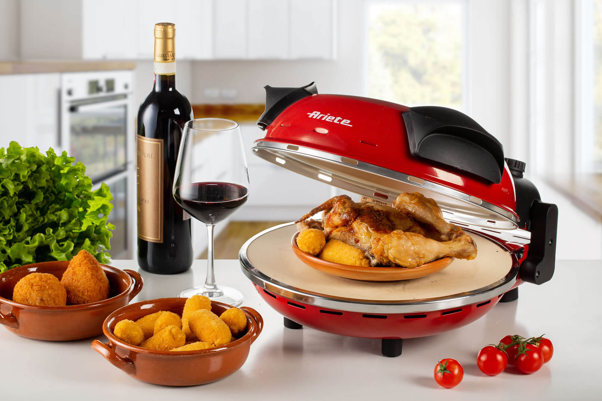 Ariete 0909/10 pizzamaker en -oven 1 pizza('s) 1200 W Zwart, Rood - Afbeelding 6