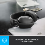 Logitech Zone Vibe 100 Headset Draadloos Hoofdband Oproepen/muziek Bluetooth Grafiet