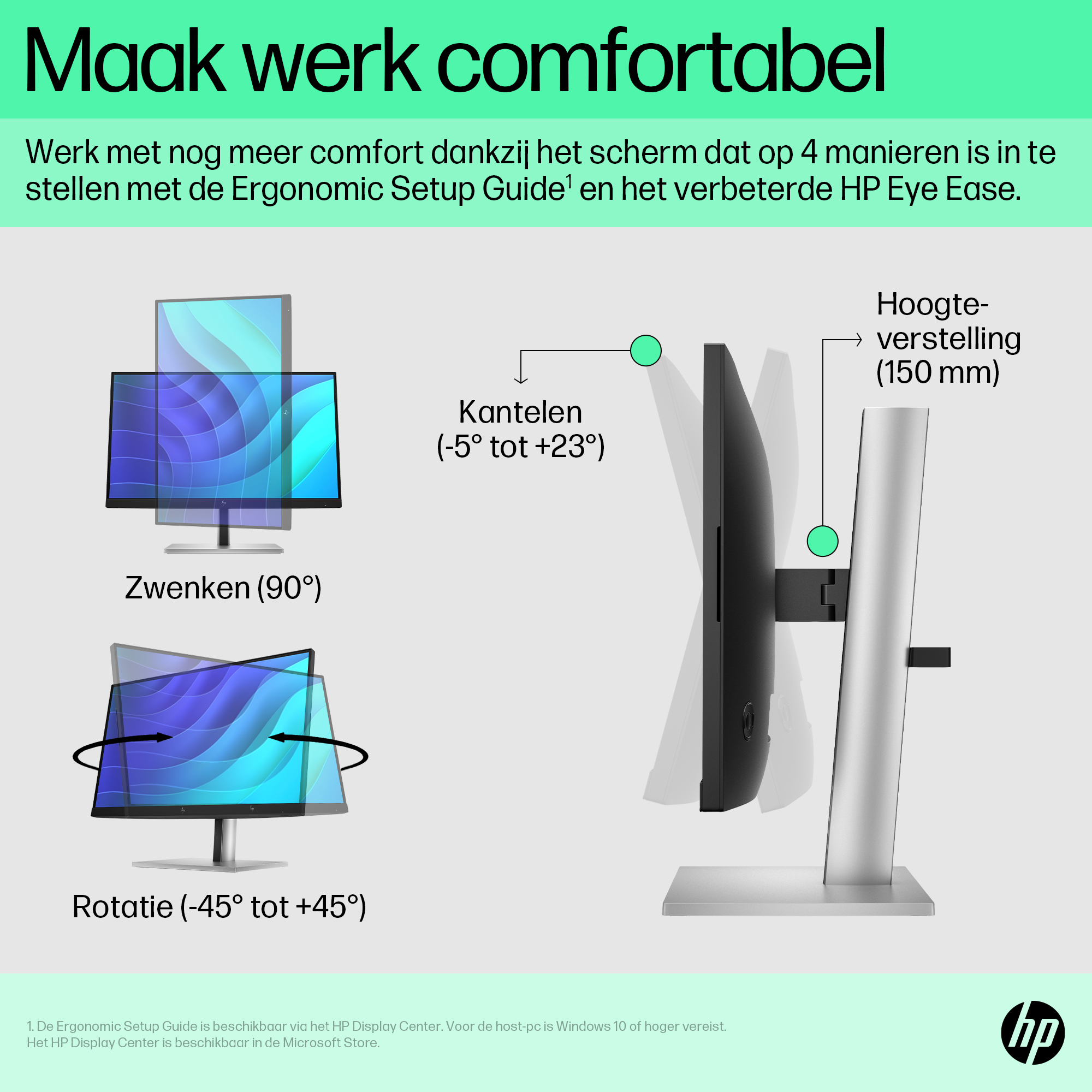 E22 G5 FHD - 22 inch - Full HD IPS LED Monitor - 1920x1080 - Pivot / HAS - Afbeelding 4