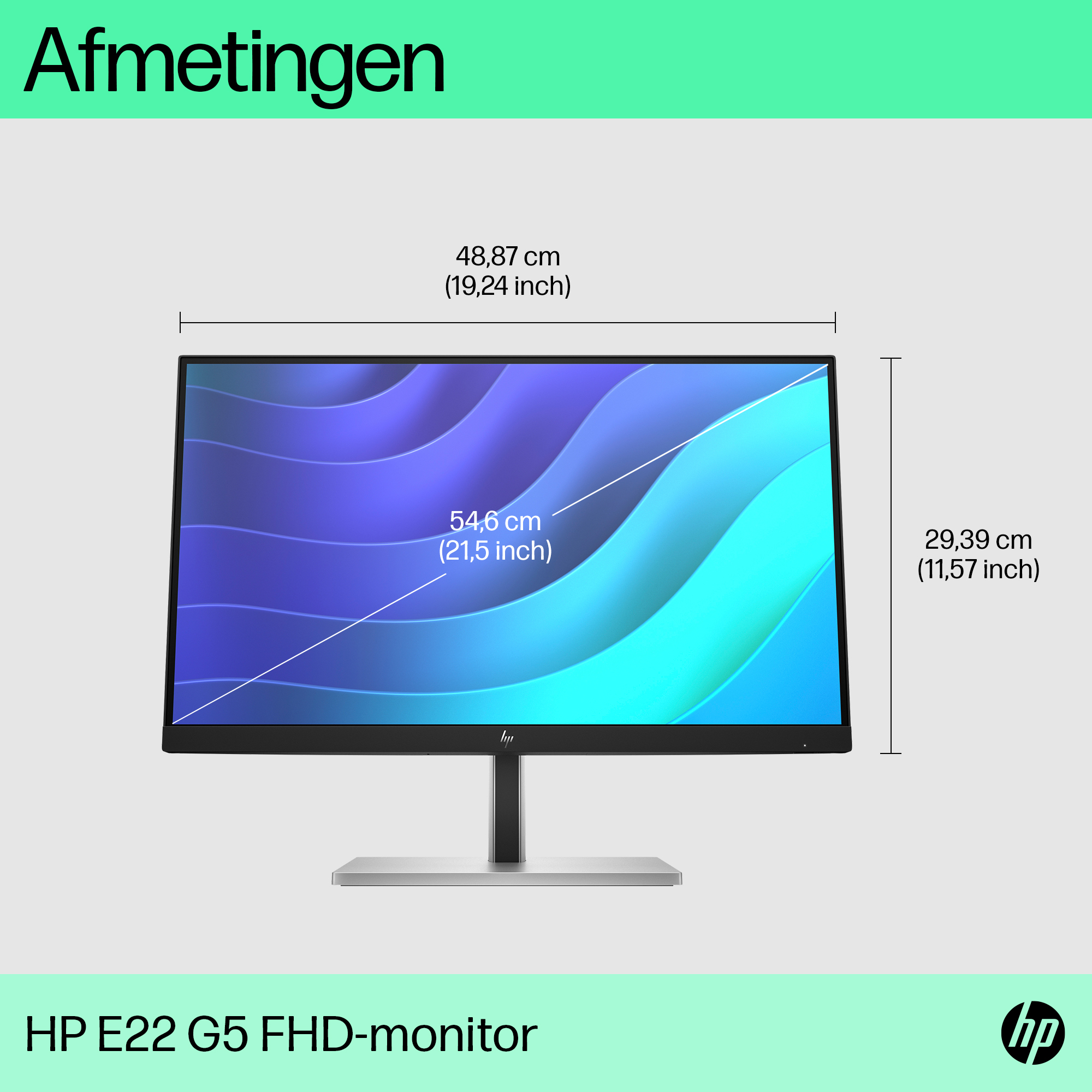 E22 G5 FHD - 22 inch - Full HD IPS LED Monitor - 1920x1080 - Pivot / HAS