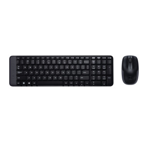 Logitech Wireless Combo MK220 toetsenbord Inclusief muis Kantoor RF Draadloos QWERTY US International Zwart