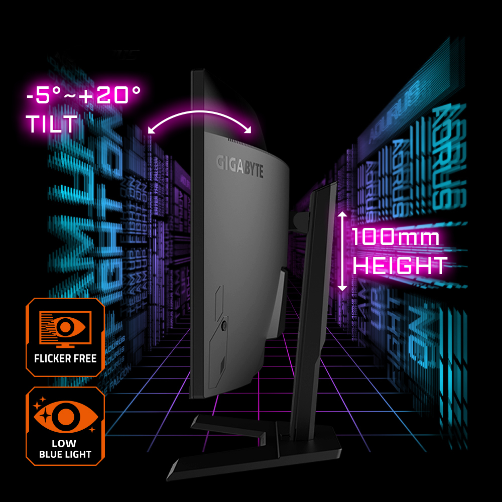GIGABYTE GS34WQC EK computer monitor 86,4 cm (34") 3440 x 1440 Pixels Wide Quad HD LCD Zwart - Afbeelding 13