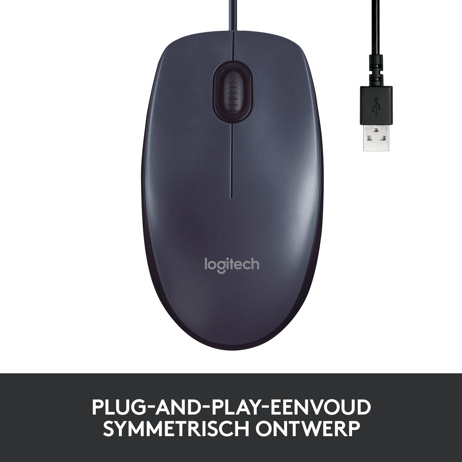 Logitech B100 muis Kantoor Ambidextrous USB Type-A Optisch 800 DPI - Afbeelding 3