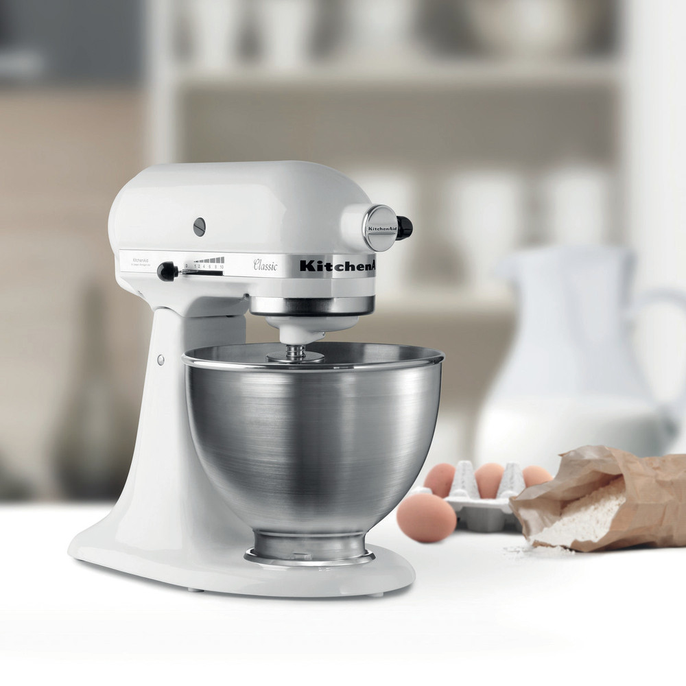 KitchenAid 5K45SSEWH Staande mixer 275 W Metallic, Wit - Afbeelding 6
