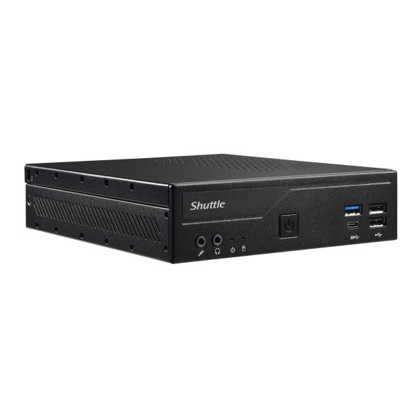 Shuttle Slim PC DH610S , S1700, 1x HDMI, 1x DP , 1x 2.5" , 2x M.2, 1x LAN (Intel 1G), 24/7 permanent gebruik, incl. VESA