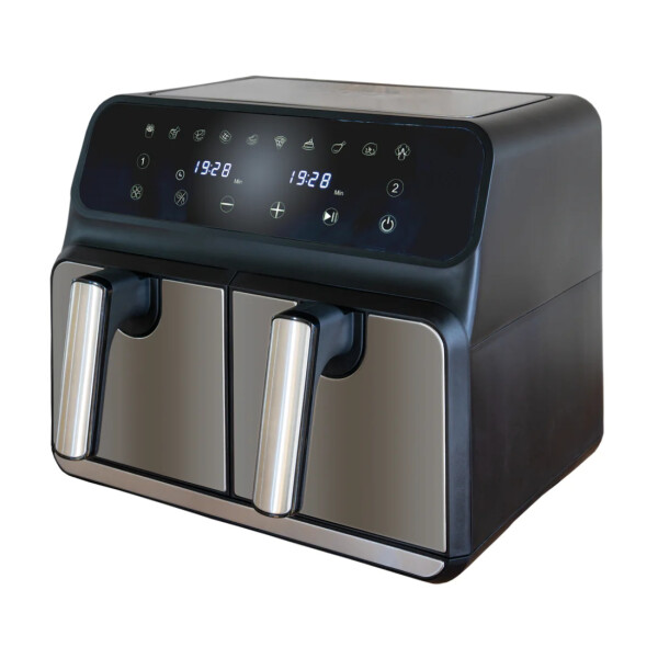 Unold 58685 friteuse Dubbel 8 l Vrijstaand 1700 W Heteluchtfriteuse Zwart, Grijs