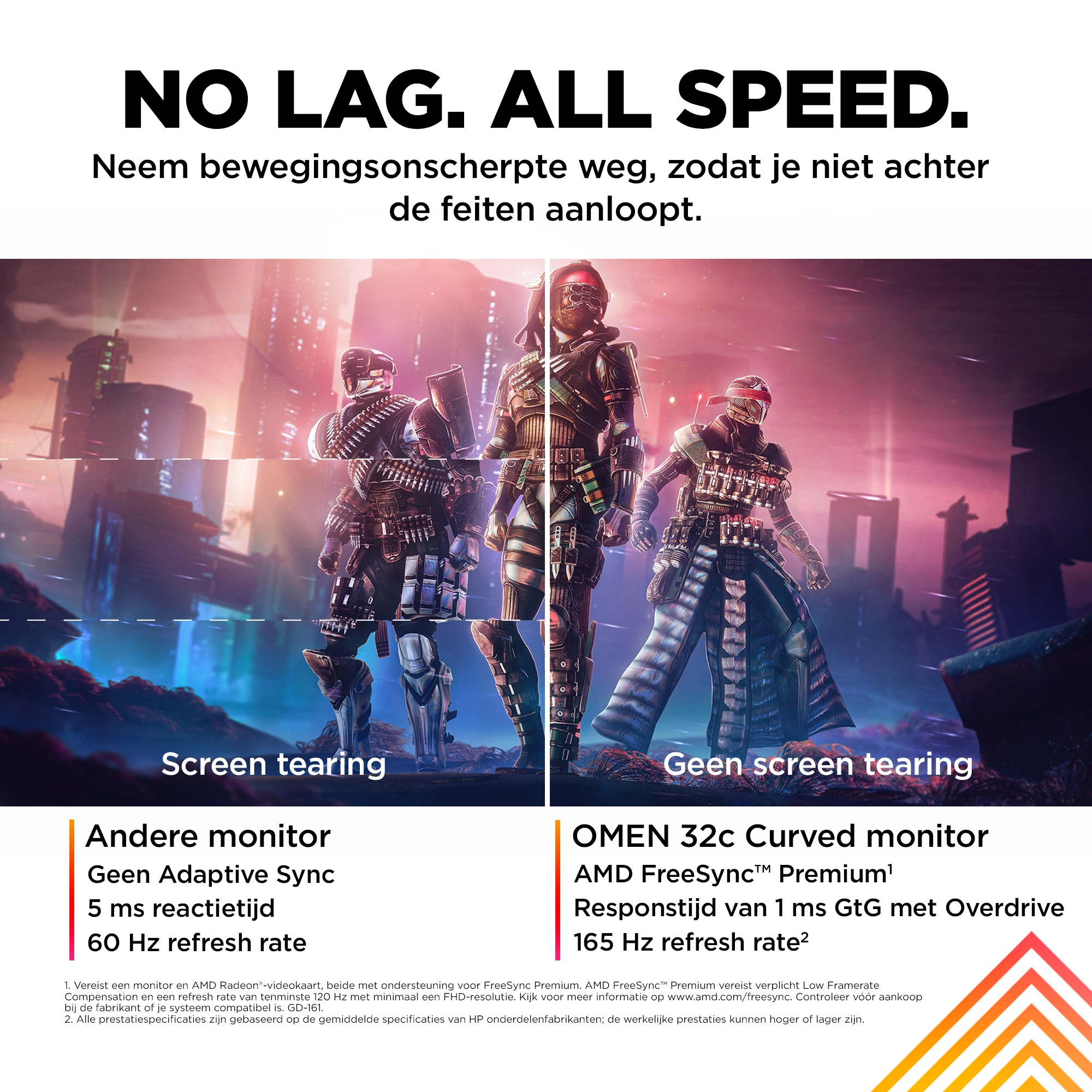 HP OMEN by HP OMEN by 31.5 inch QHD 165Hz Curved Gaming Monitor - OMEN 32c - Afbeelding 3