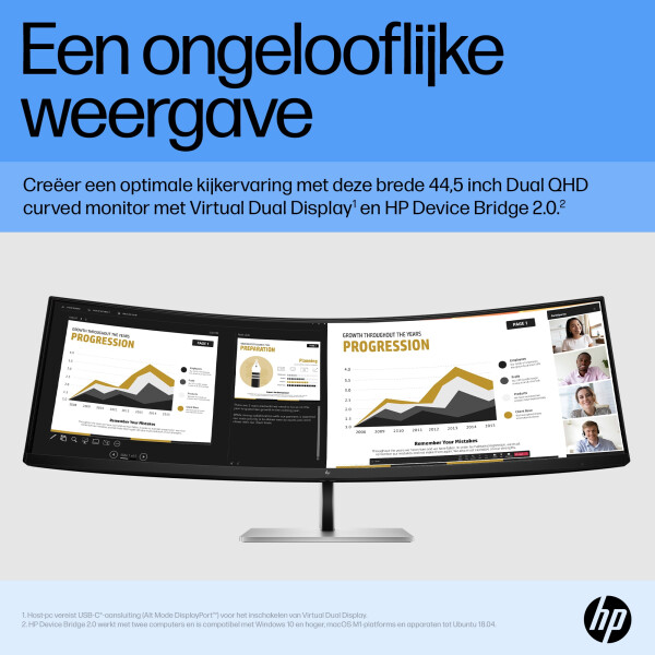 HP E45c G5 DQHD Curved Monitor