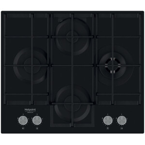 Hotpoint HAGS 62F/BK Zwart Ingebouwd 59 cm Gaskookplaat 4 zone(s)