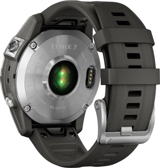 Garmin fenix 7 - Multisport Smartwatch voor heren - Geavanceerde GPS Tracker - 10ATM Waterdicht - 18 dagen batterij - 47mm - Graphite - Afbeelding 6