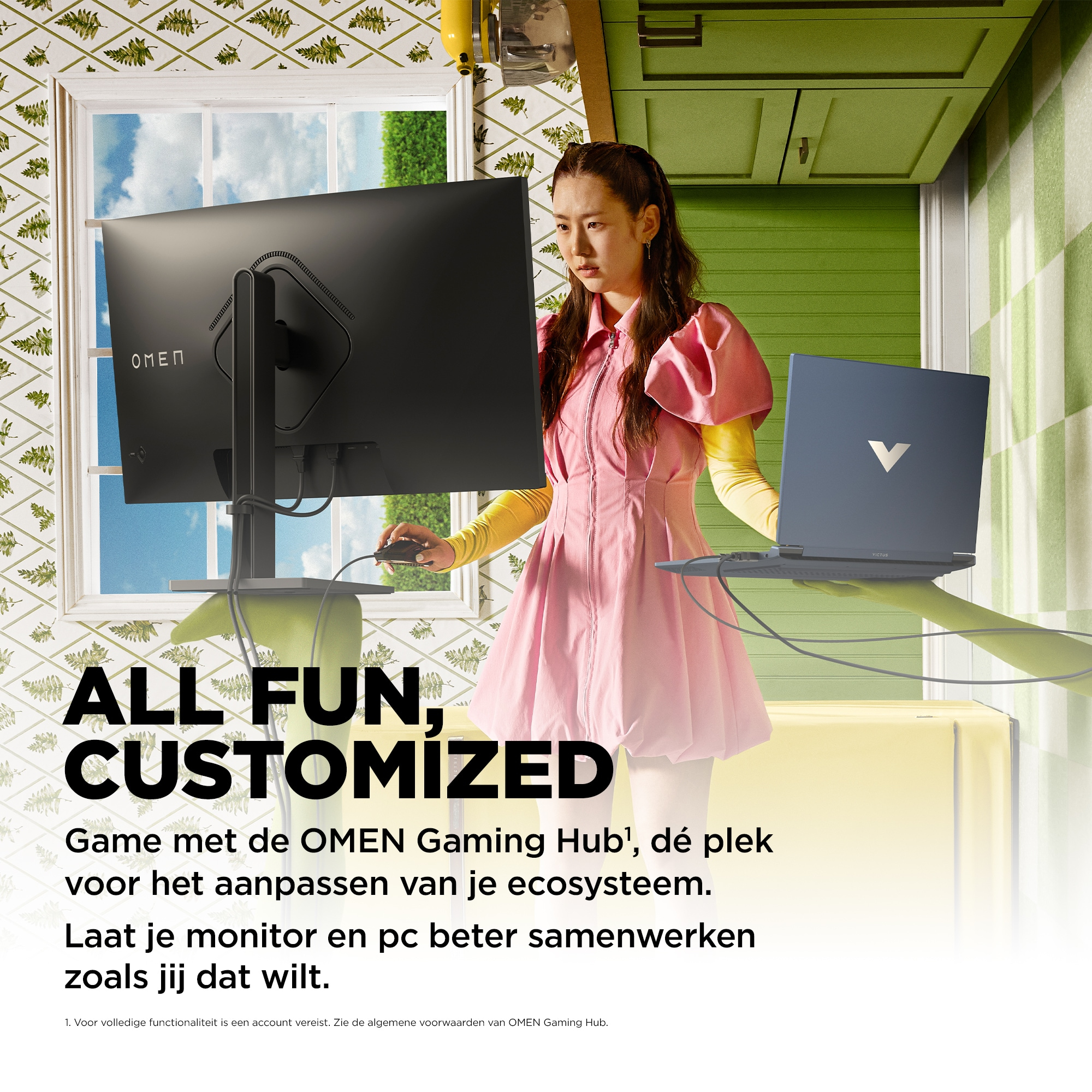 HP OMEN by HP OMEN by 31.5 inch QHD 165Hz Curved Gaming Monitor - OMEN 32c - Afbeelding 5