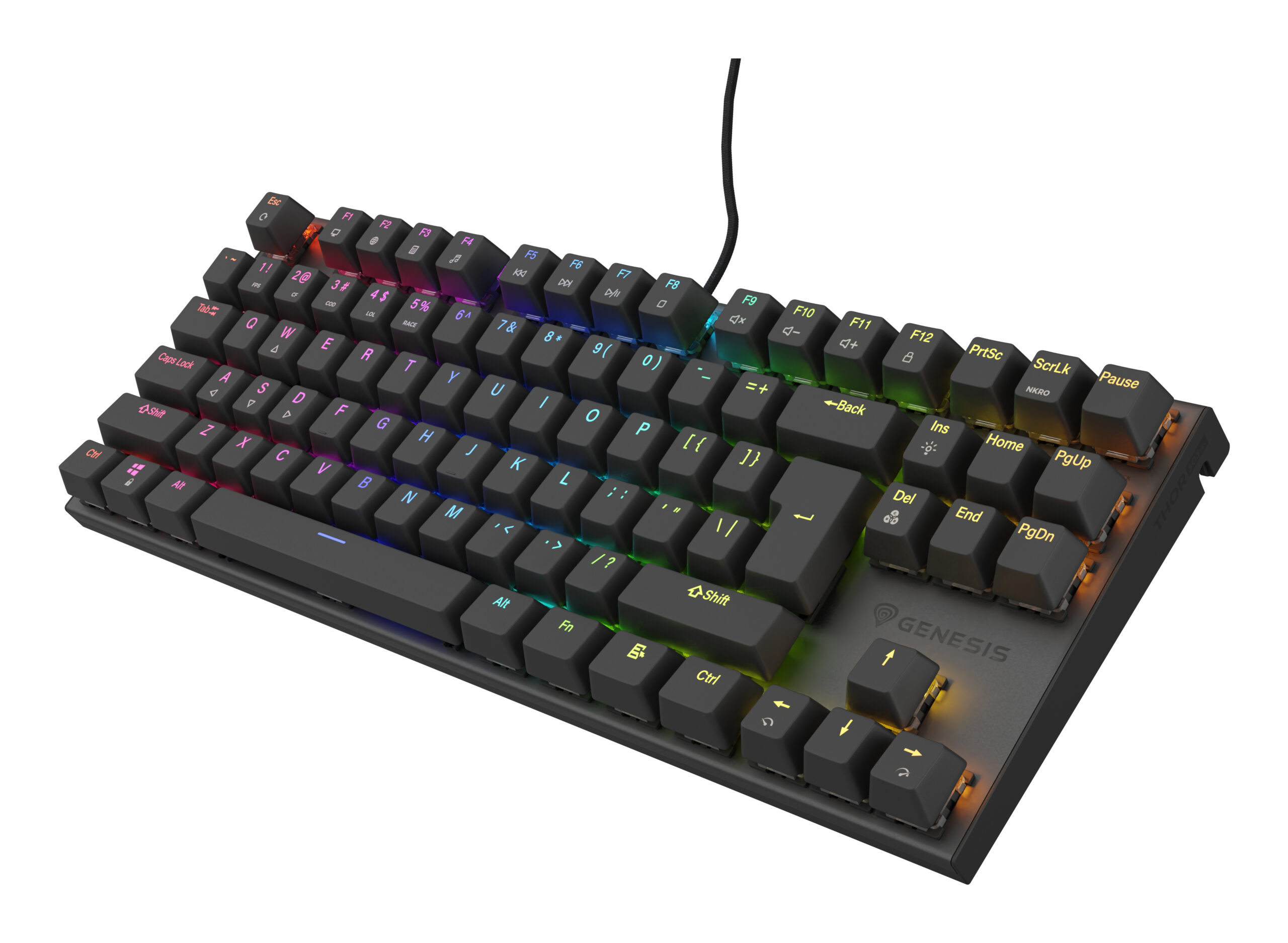 GENESIS Thor 303 TKL toetsenbord Gamen USB QWERTY Amerikaans Engels Zwart - Afbeelding 3
