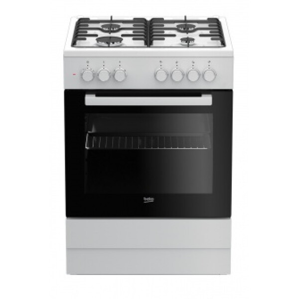 Beko FSE62120DW fornuis Vrijstaand fornuis Electrisch Gaskookplaat Zwart, Wit A