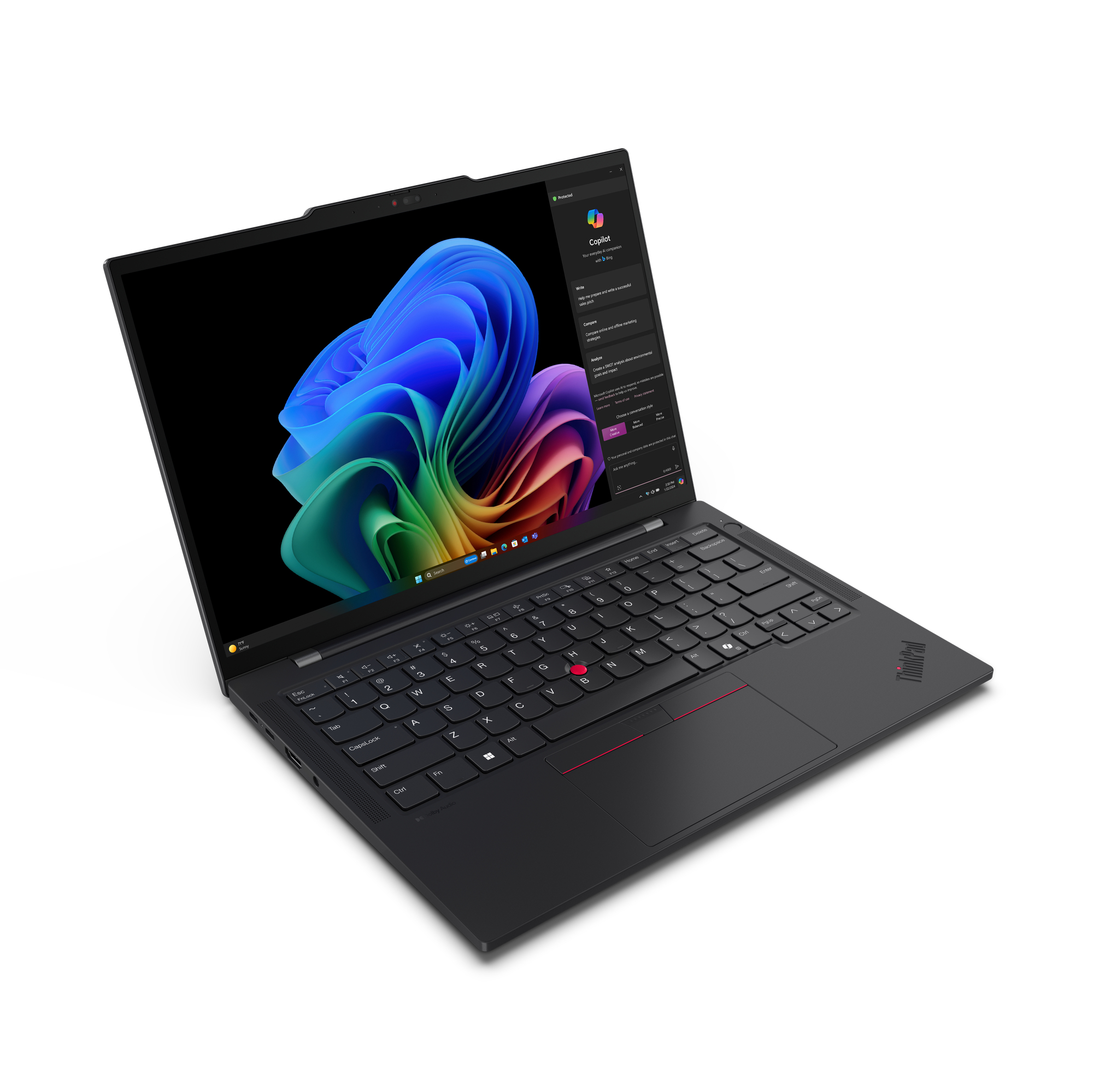 Lenovo ThinkPad T14s Gen 6 (Snapdragon) Copilot+ PC Qualcomm Snapdragon X1E-78-100 Laptop 35,6 cm (14") Touchscreen WUXGA 32 GB LPDDR5x-SDRAM 512 GB SSD Wi-Fi 7 (802.11be) Windows 11 Pro Amerikaans Engels Zwart - Afbeelding 9