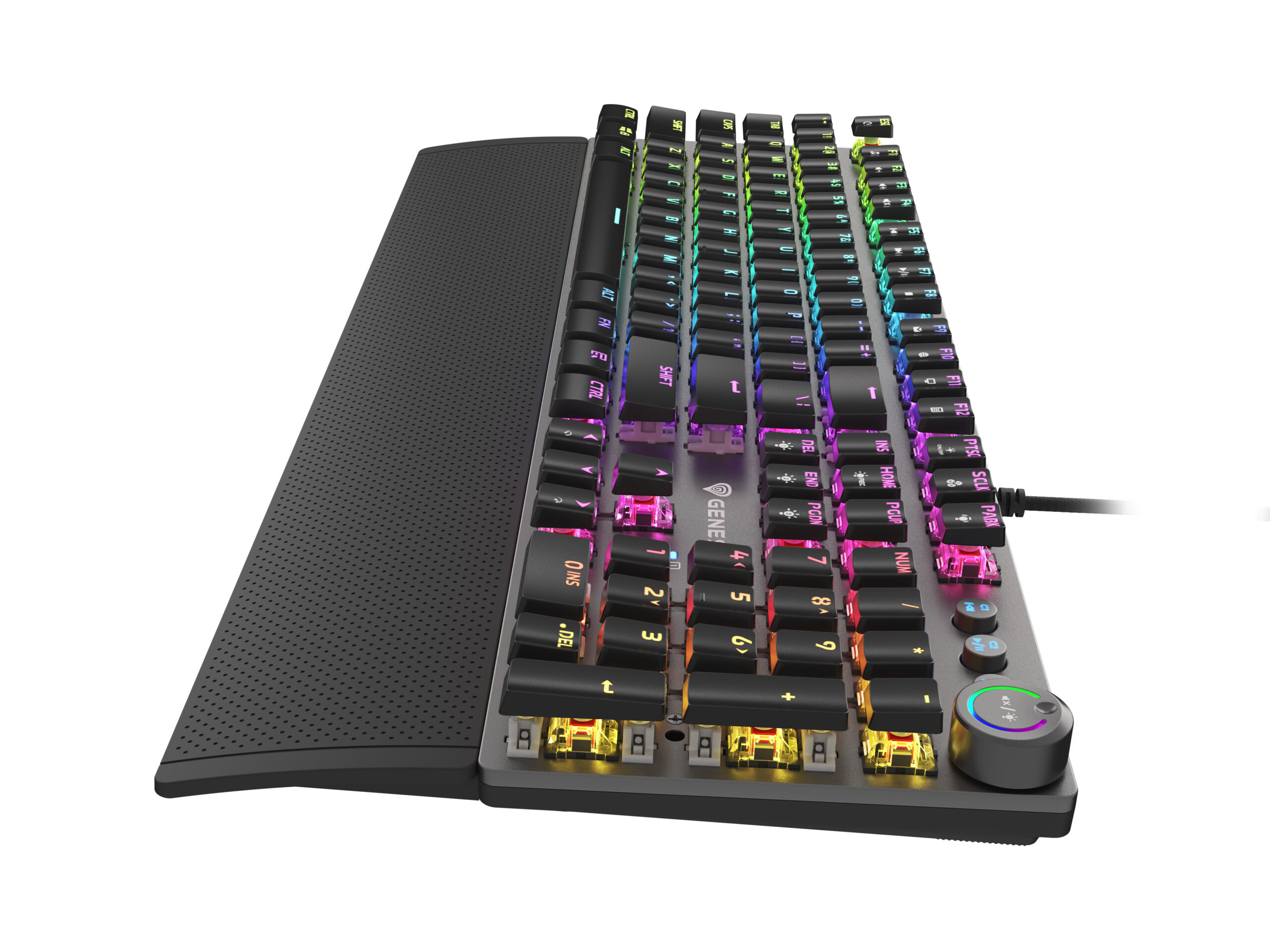 GENESIS Thor 400 RGB toetsenbord Gamen USB QWERTY US International Zwart, Donkergrijs - Afbeelding 4