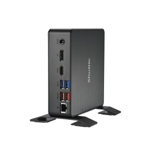 Shuttle XPC Nano PC NC40U5, Intel Core i5-1235U, 1x HDMI, 1x DP,1xUSB-C/DP, 6x USB3.2, 1x 2.5" bay, 2x M.2, 1x LAN, RAID, 24/7 permanent gebruik, incl. VESA & Stand