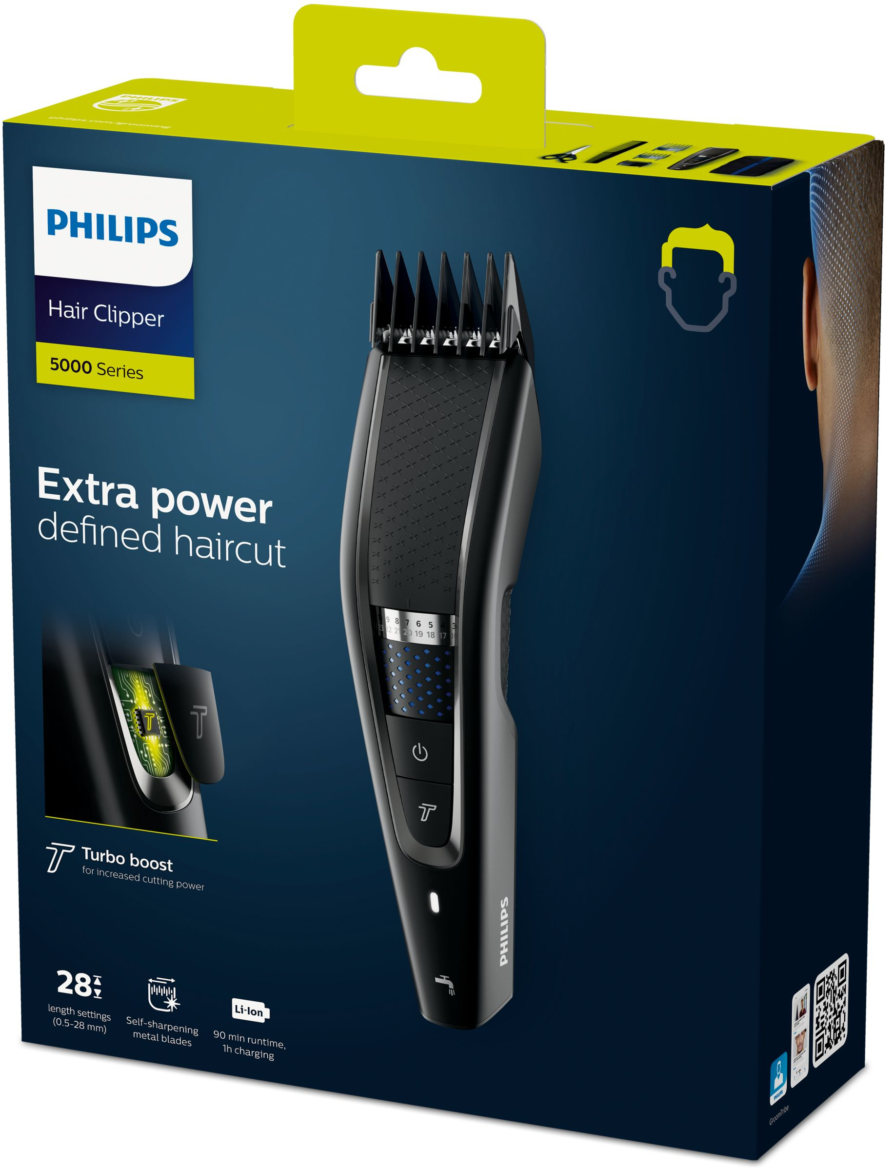 Philips 5000 series Trim-n-Flow PRO-technologie, afspoelbare tondeuse - Afbeelding 2