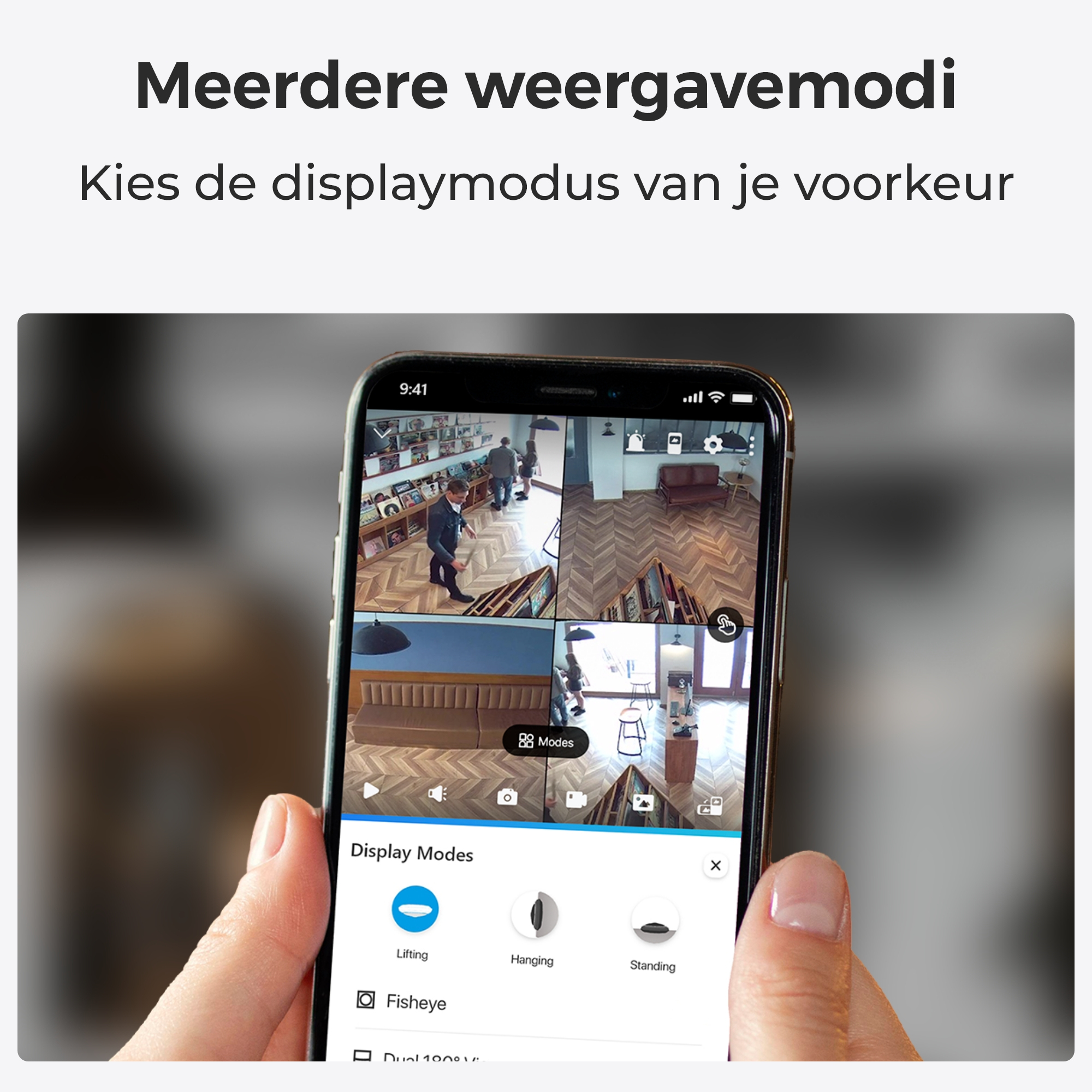Reolink Fisheye Series Fisheye-serie W520 - 6MP Fisheye wifi-camera voor binnen, 360° zicht, meerdere weergavemodi, persoonsdetectie - Afbeelding 2
