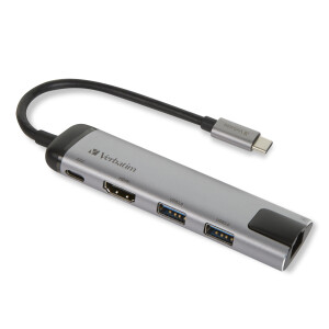 Verbatim USB-C-multipoort-hub USB 3.0 , HDMI , Gigabit-ethernet