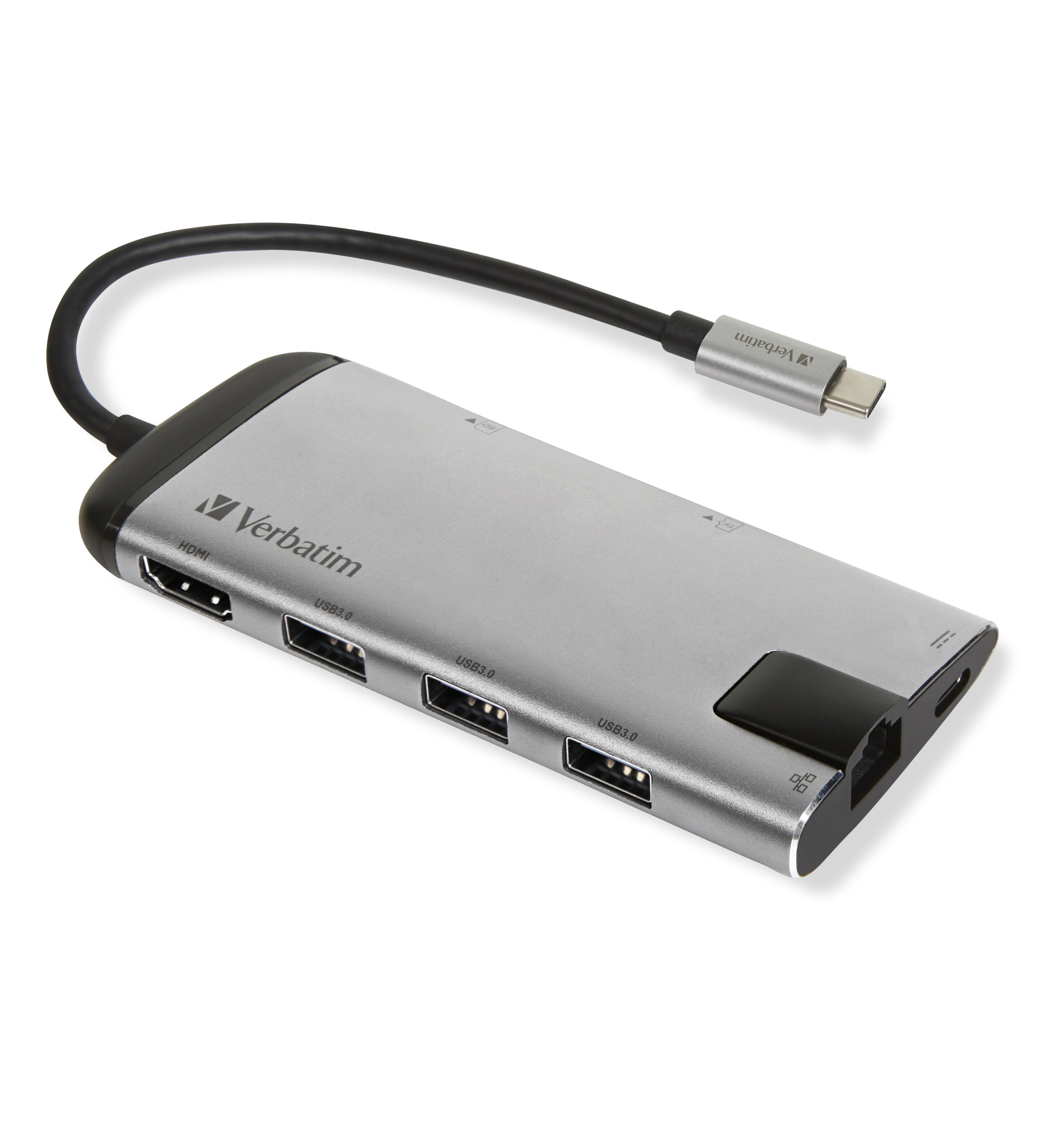 Verbatim USB-C-multipoort-hub USB 3.0 , HDMI , Gigabit-ethernet , SD/microSD