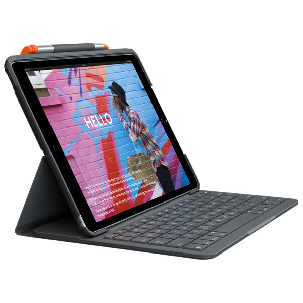 Logitech Slim Folio QWERTZ Duits Bluetooth Grafiet