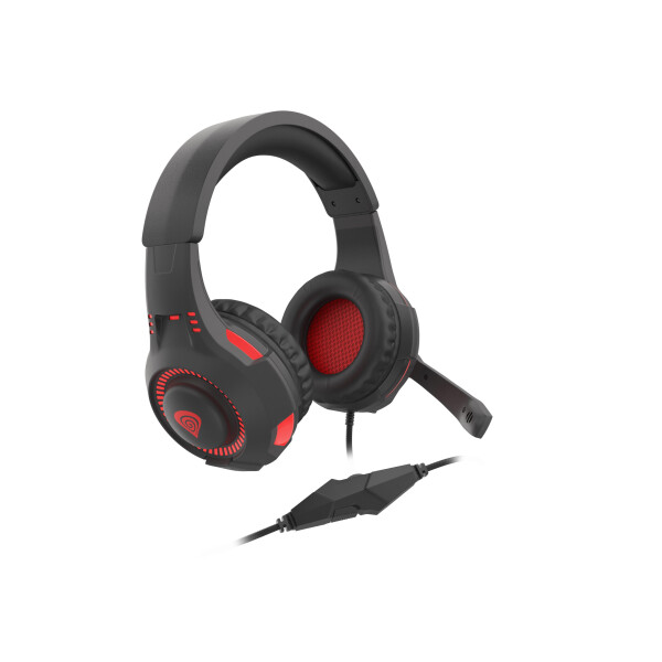 GENESIS Radon 210 Headset Bedraad Hoofdband Gamen USB Type-A Zwart, Rood