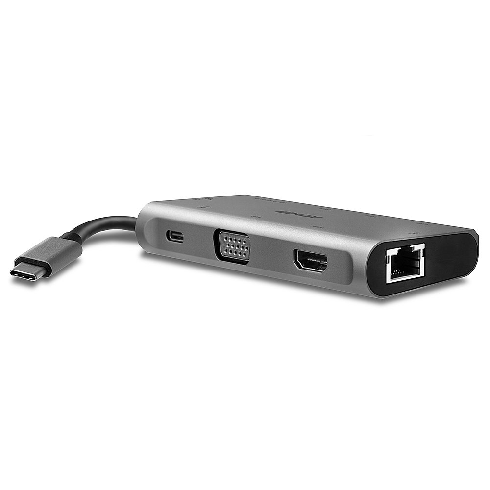 Lindy 43278 laptop dock & poortreplicator USB 3.2 Gen 1 (3.1 Gen 1) Type-C Grijs - Afbeelding 4