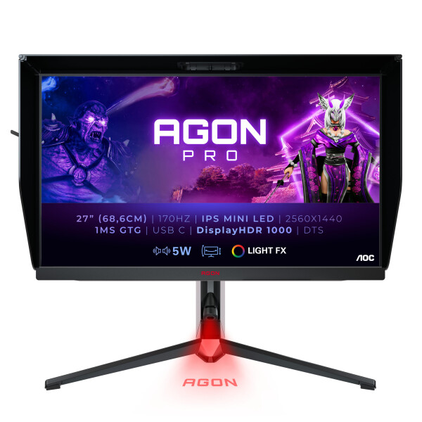 AOC AG274QXM computer monitor 68,6 cm (27") 2560 x 1440 Pixels Quad HD LED Zwart, Rood