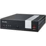 Shuttle XPС slim XPC slim Barebone DL20N6V2, Pentium Silver N6005, 1x LAN, 2x COM, 1xHDMI, 1xDP, 1x VGA, ventilatorloos , 24/7 permanent gebruik