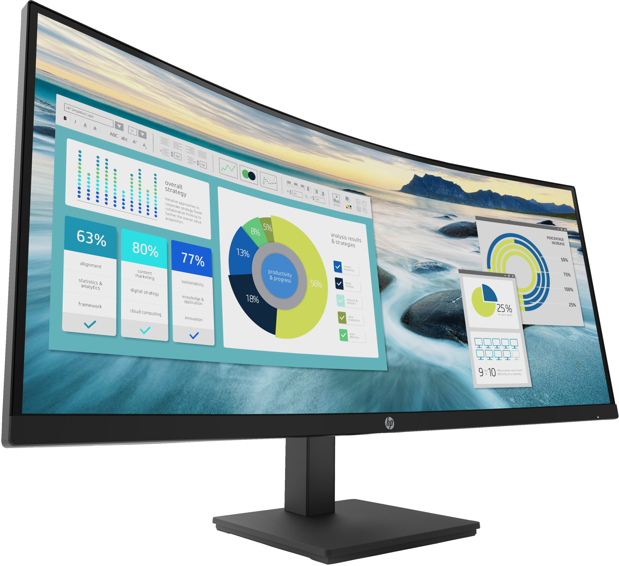 HP P34hc G4 computer monitor 86,4 cm (34") 3440 x 1440 Pixels Quad HD LED Zwart - Afbeelding 3