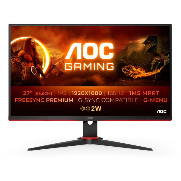 AOC G2 27G2SPAE/BK LED display 68,6 cm (27") 1920 x 1080 Pixels Full HD Zwart, Rood