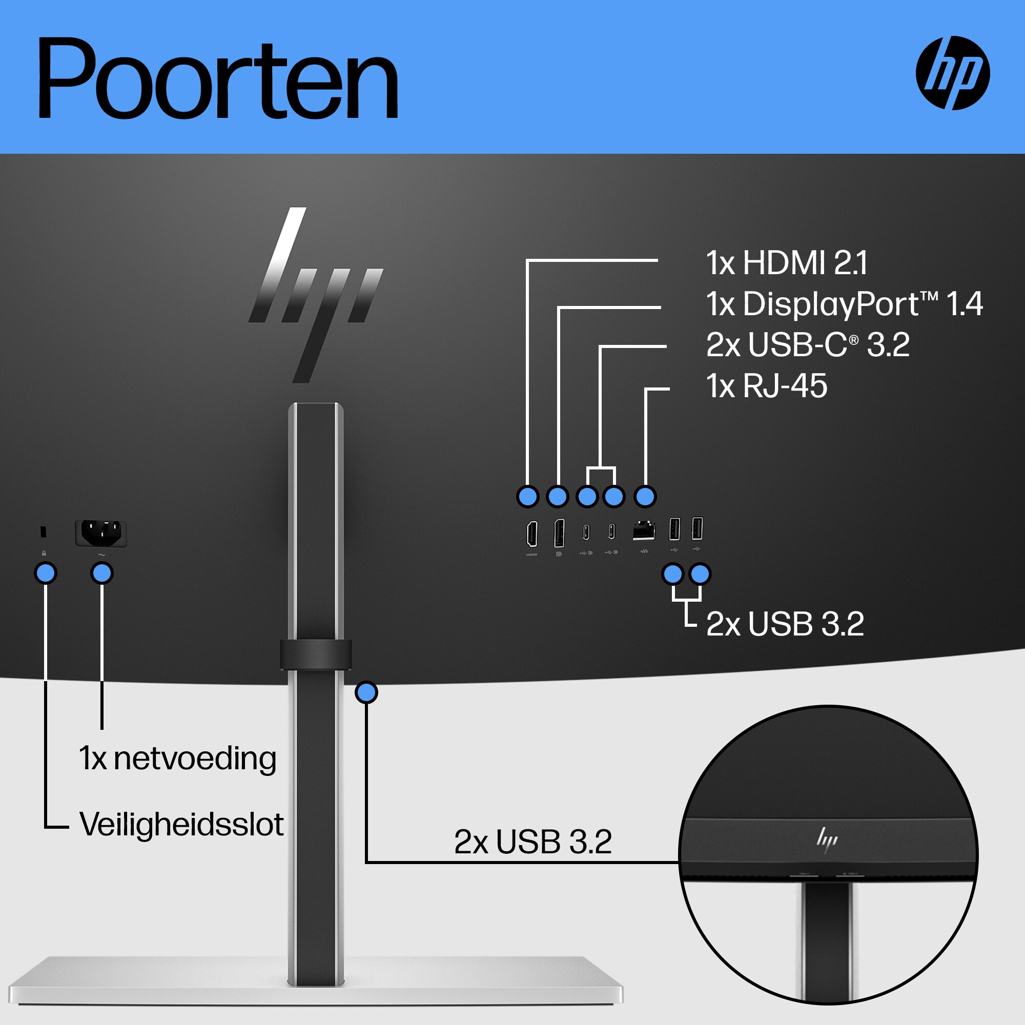 HP E45c G5 DQHD Curved Monitor - Afbeelding 7