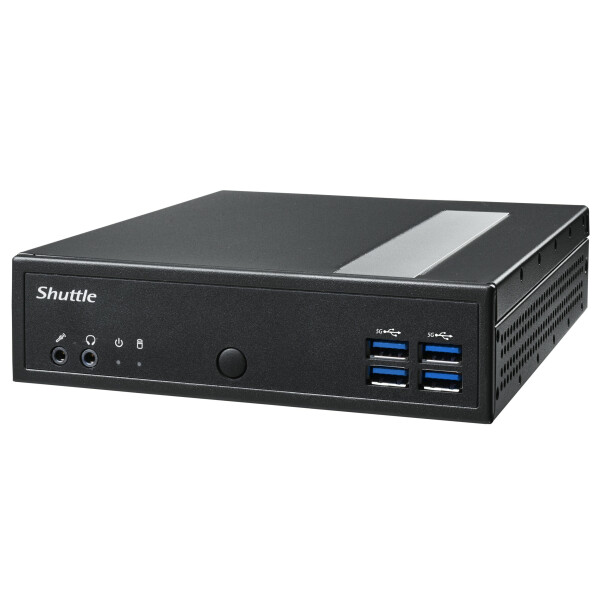 Shuttle XPC slim Barebone DL30N, Intel N100, 1x DDR5, 2x LAN (2x 2.5Gbit), 2xCOM,1xHDMI,1xDP, 1x VGA, ventilatorloos , 24/7 permanent gebruik