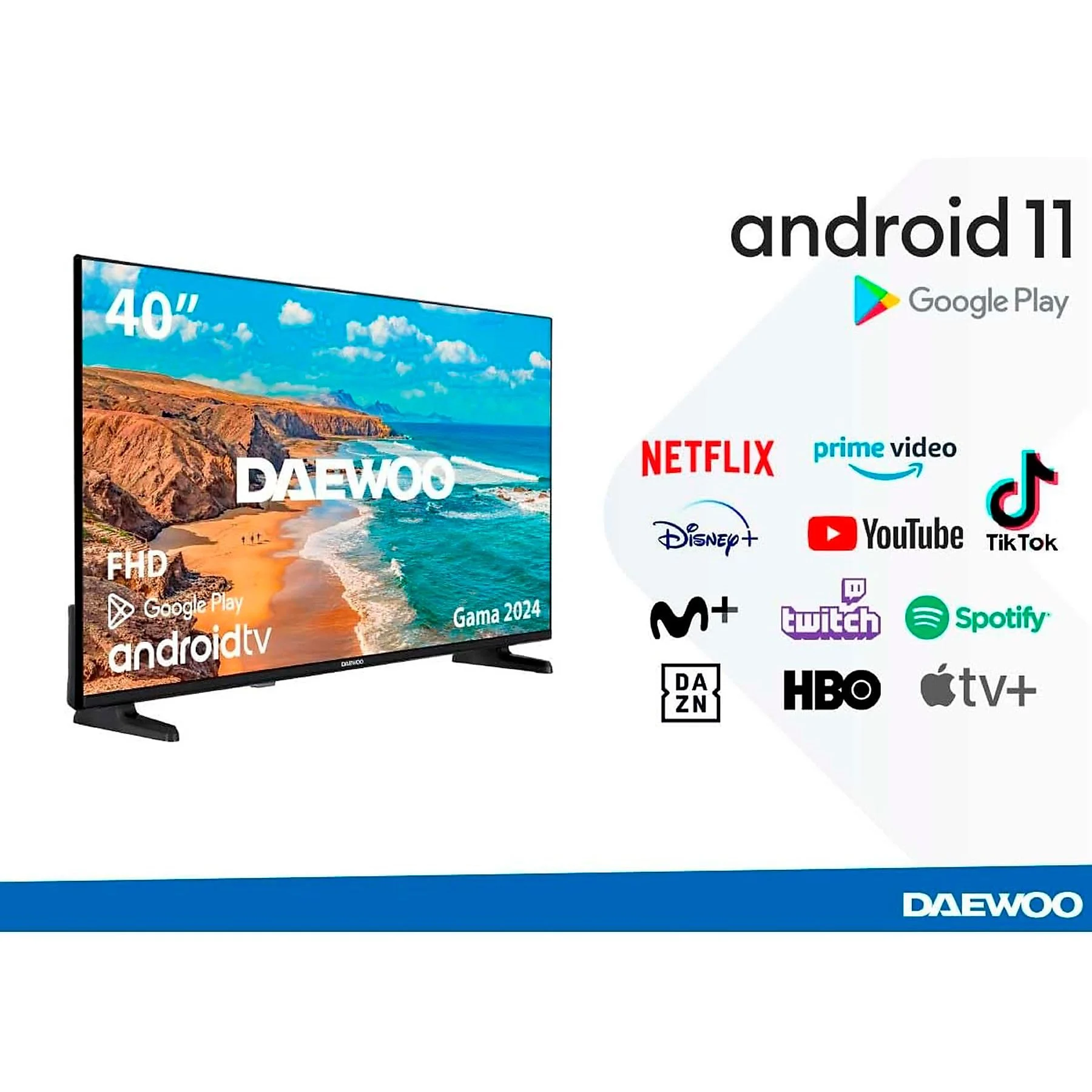 Daewoo Smart Full HD Smart QLED TV 40DM95QV (2025) 40" - Afbeelding 10