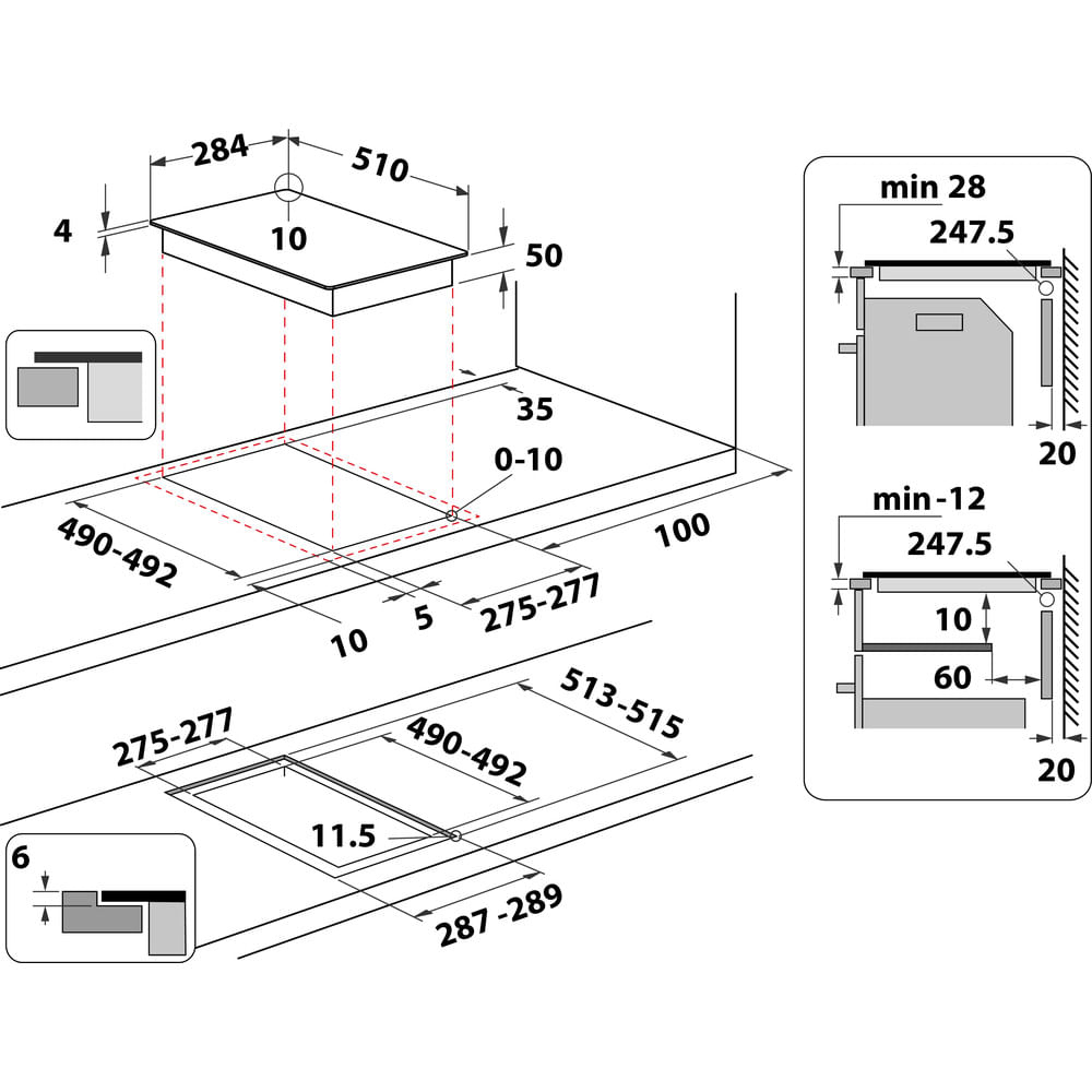 Whirlpool WS Q0530 NE Zwart Ingebouwd 28 cm Inductiekookplaat zones 2 zone(s) - Afbeelding 12