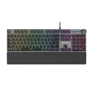 GENESIS Thor 400 RGB toetsenbord Gamen USB QWERTY US International Zwart, Donkergrijs
