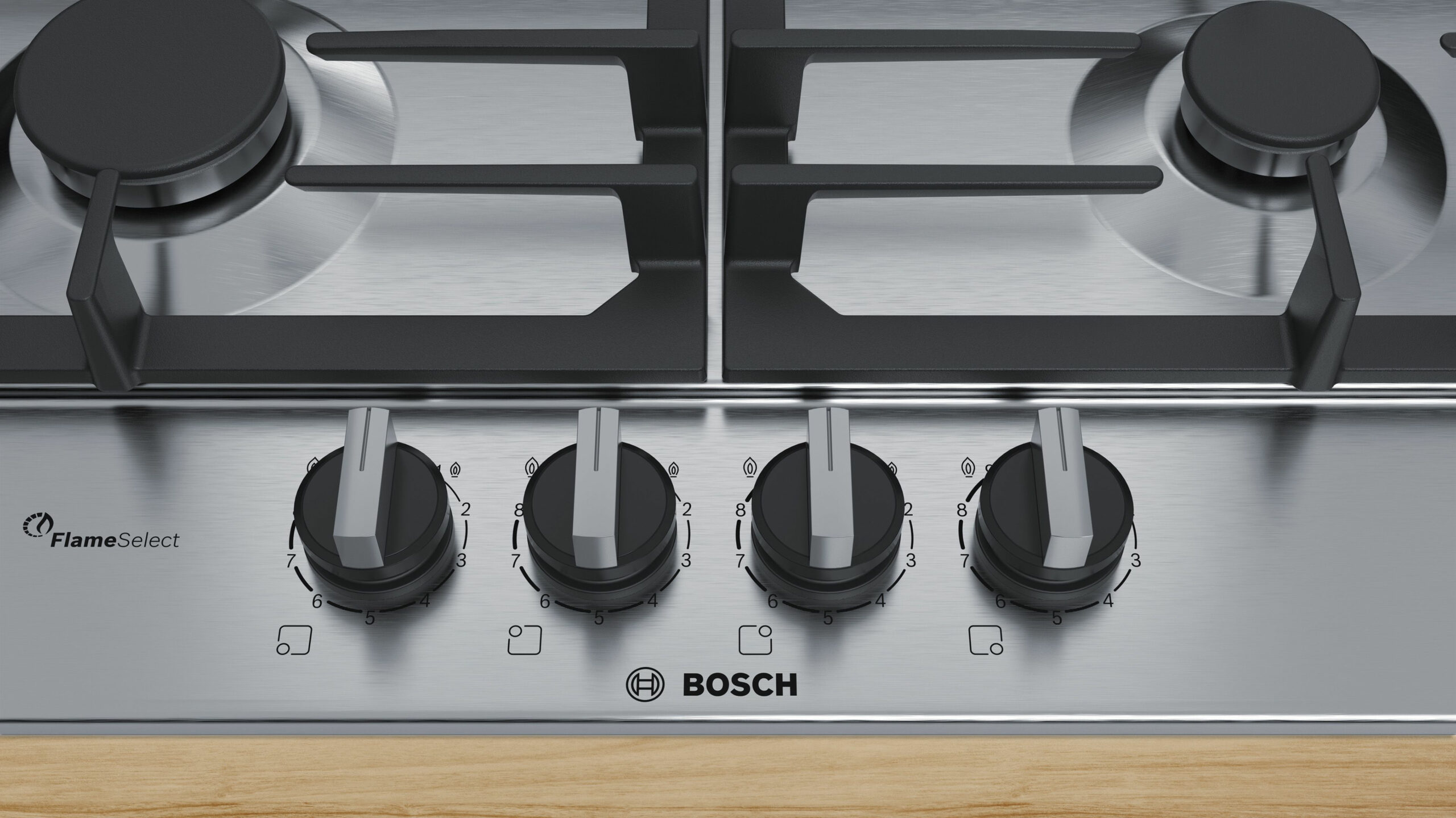 Bosch Serie 6 PCH6A5B90 kookplaat Roestvrijstaal Ingebouwd 60 cm Gaskookplaat 4 zone(s) - Afbeelding 6