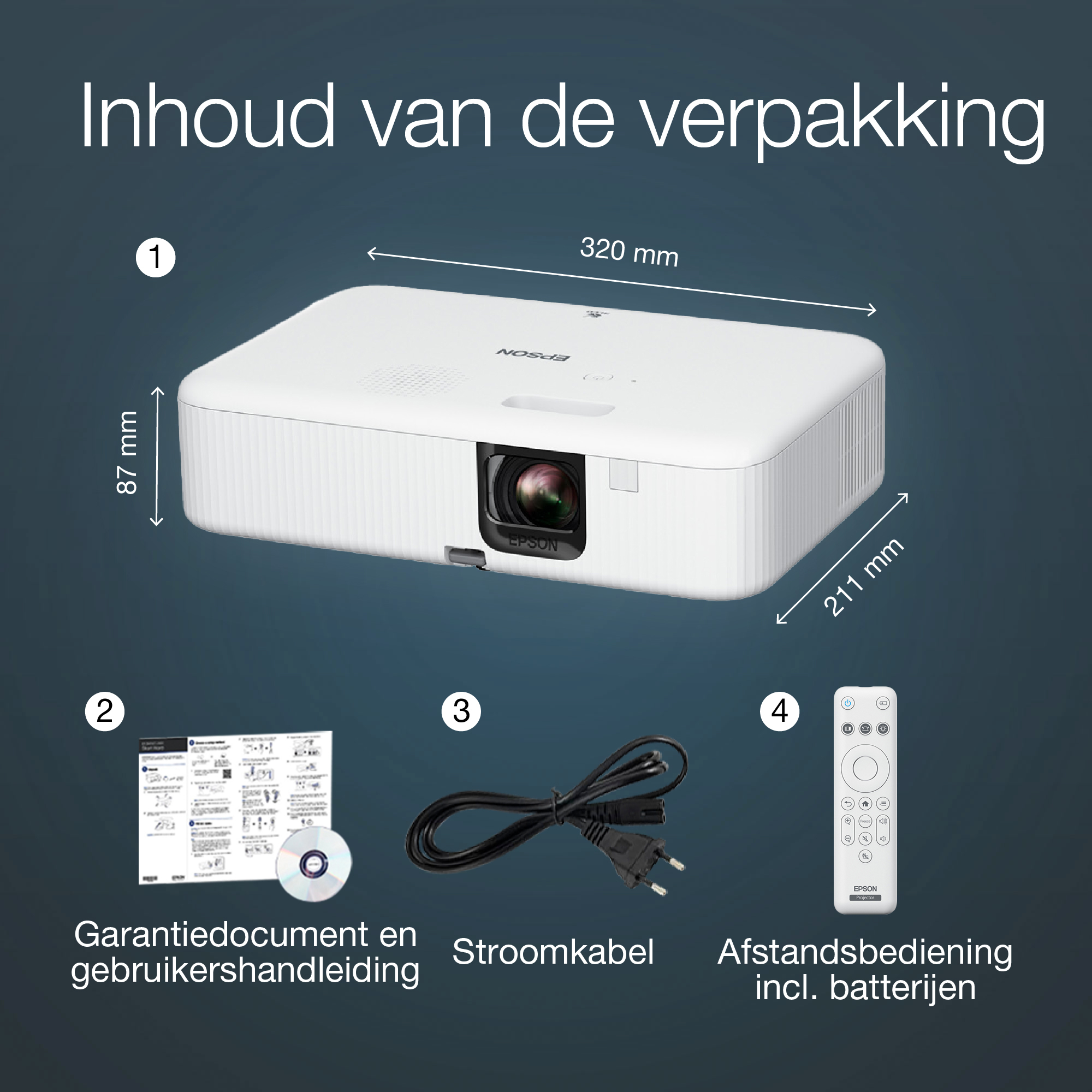 Epson CO-FH02 Smart Full HD-projector, 3000 lumen, scherm van maximaal 391 inch - Afbeelding 3