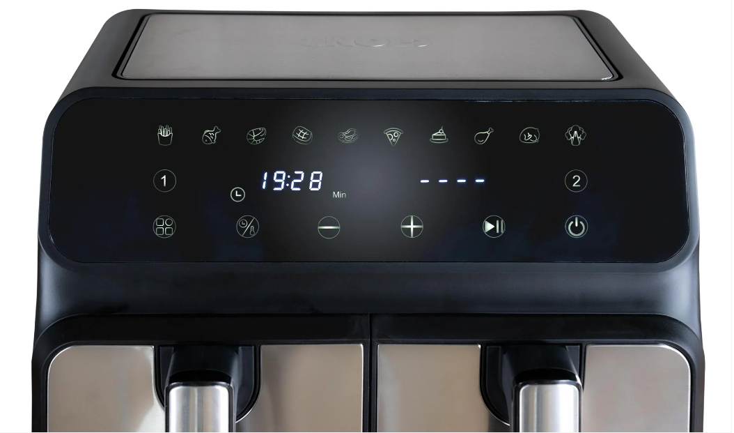 Unold 58685 friteuse Dubbel 8 l Vrijstaand 1700 W Heteluchtfriteuse Zwart, Grijs - Afbeelding 4