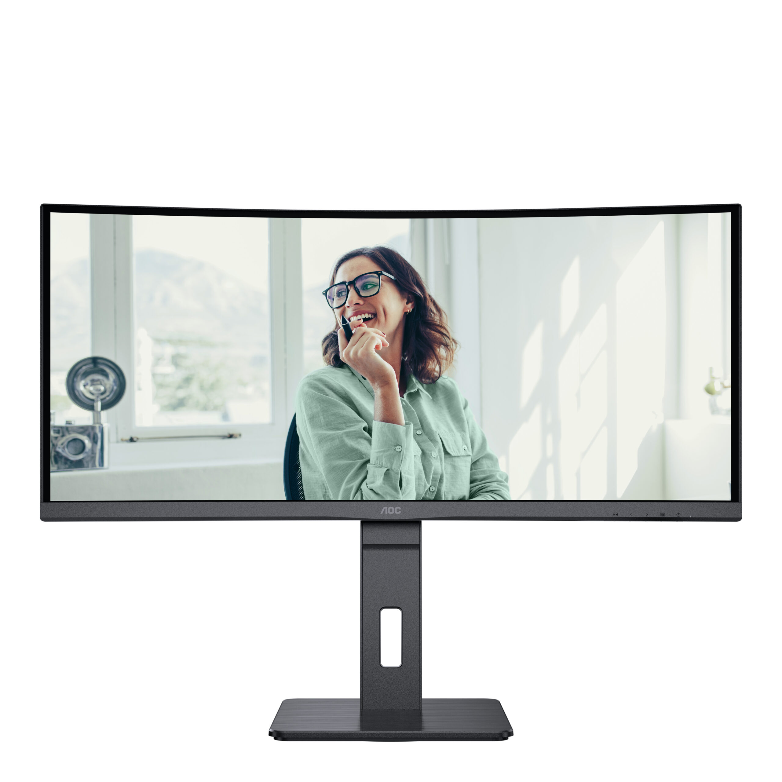 AOC CU34P3CV computer monitor 86,4 cm (34") 3440 x 1440 Pixels UltraWide Quad HD LED Zwart - Afbeelding 2
