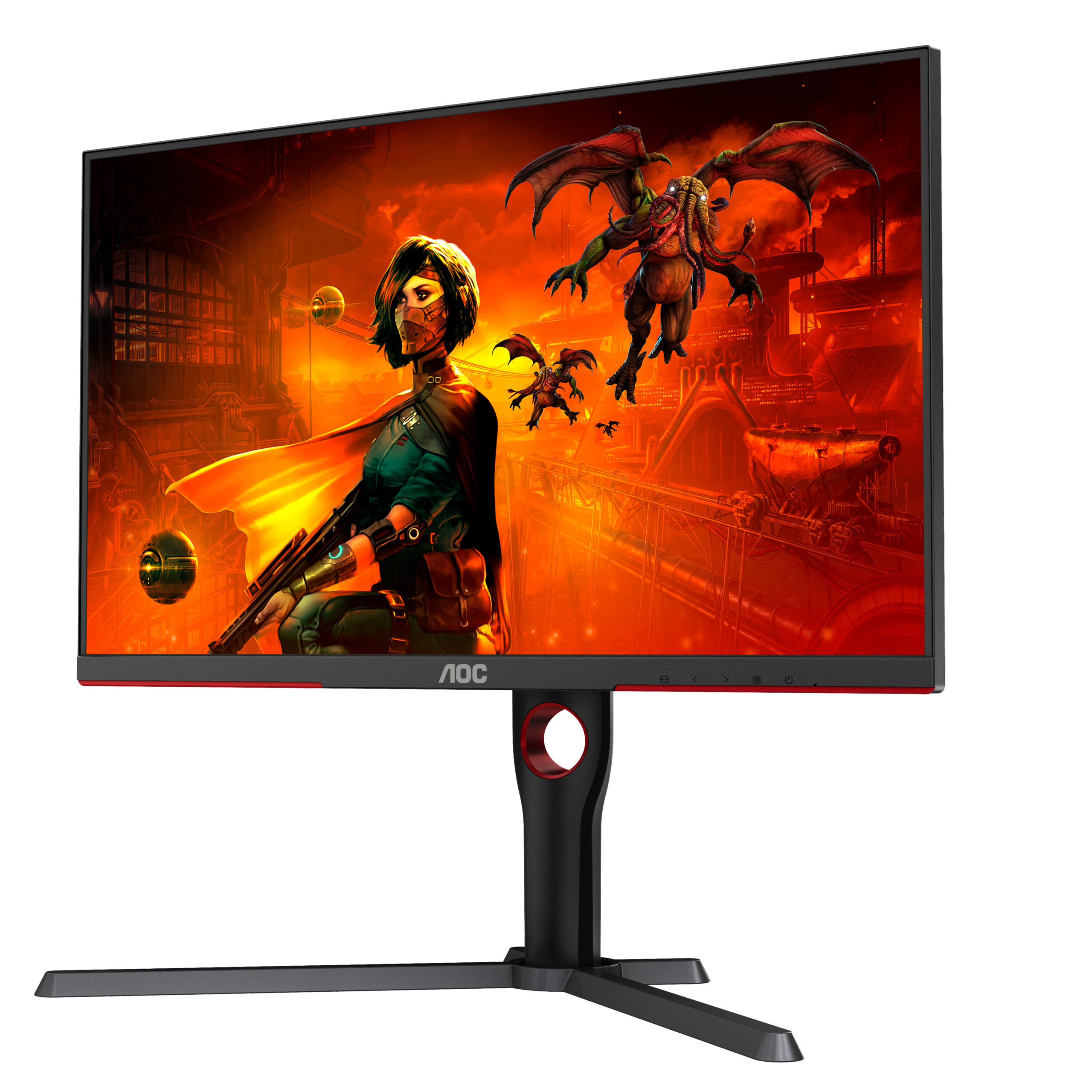 AOC G3 U27G3X/BK computer monitor 68,6 cm (27") 3840 x 2160 Pixels 4K Ultra HD LED Zwart, Rood - Afbeelding 5
