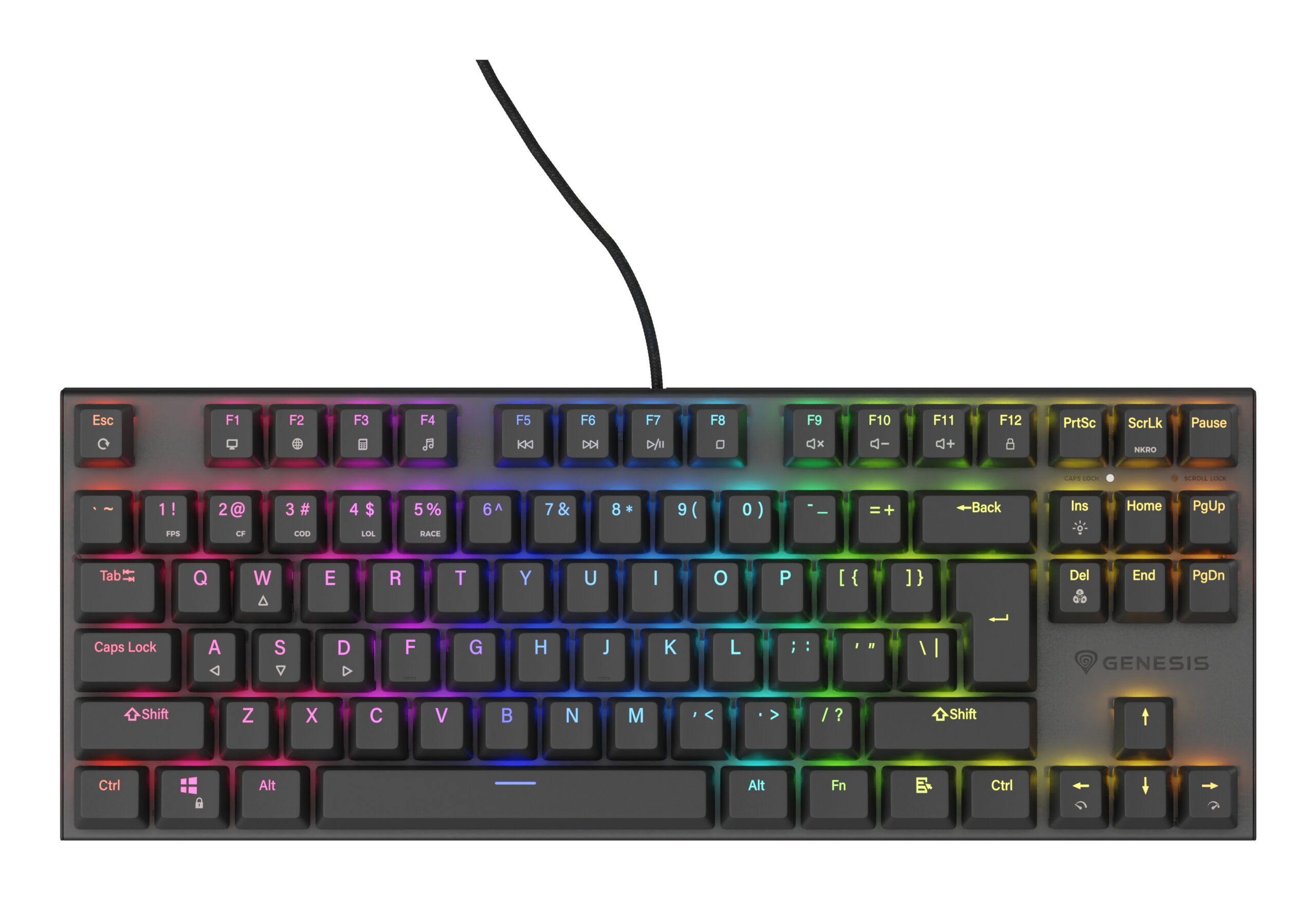 GENESIS Thor 303 TKL toetsenbord Gamen USB QWERTY Amerikaans Engels Zwart - Afbeelding 7