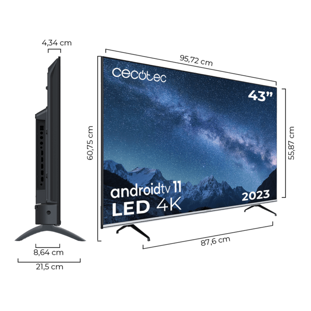 Cecotec VQU20043 4K Android Smart QLED TV 43" - Afbeelding 3