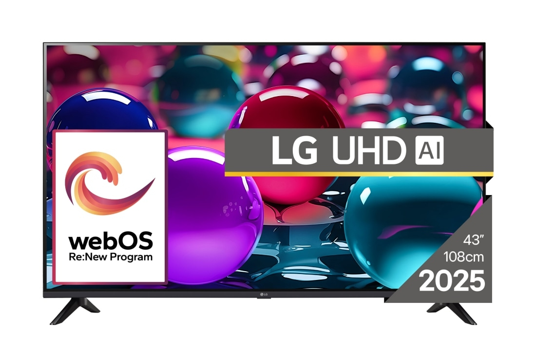 LG UHD AI 43UA73003LA tv 109,2 cm (43") 4K Ultra HD Smart TV Wifi Zwart - Afbeelding 2