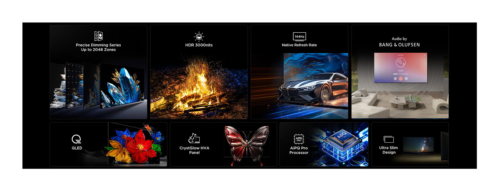 TCL 55C7K tv 139,7 cm (55") 4K Ultra HD Smart TV Wifi Metallic 2600 cd/m² - Afbeelding 6