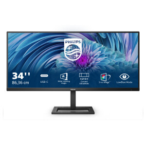 Philips E Line 346E2LAE/23 LED display 86,4 cm (34") 3440 x 1440 Pixels Wide Quad HD LCD Zwart