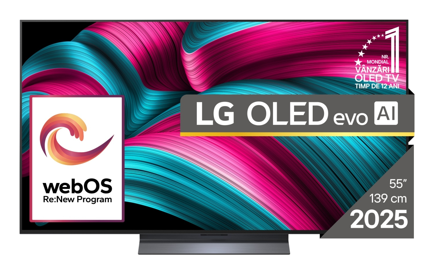 LG OLED evo AI OLED55C51LA tv 139,7 cm (55") 4K Ultra HD Smart TV Wifi Zwart
