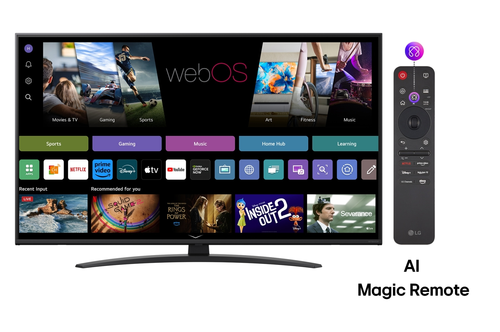 LG NanoCell AI 50NANO81A3A tv 127 cm (50") 4K Ultra HD Smart TV Wifi Zwart - Afbeelding 3