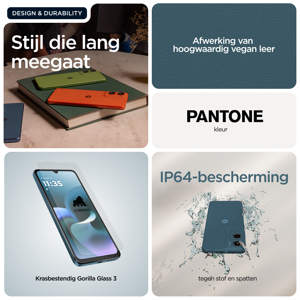 Motorola moto g06 17,5 cm (6.88") Dual SIM Android 15 4G USB Type-C 4 GB 128 GB 5200 mAh Blauw - Afbeelding 4