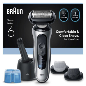 Braun Series 6 62-S7650cc Scheerapparaat met scheerblad Trimmer Zilver